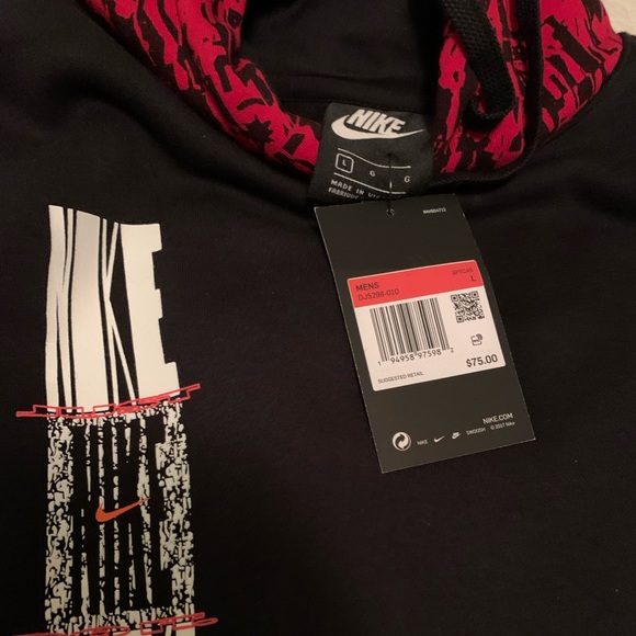 Nike Block/Fleece Hoodie. - Picture 3 of 4